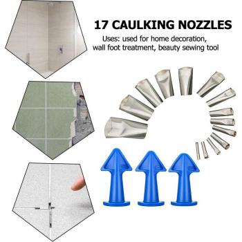 17pcs Glass Sealant Nozzles for Household Use