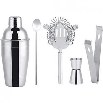 5pcs Stainless Steel Bartender Cocktail Shaker Set