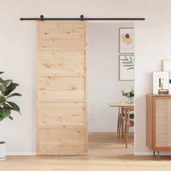 VidaXL Solid Pine Wood Barn Door 80x208 cm