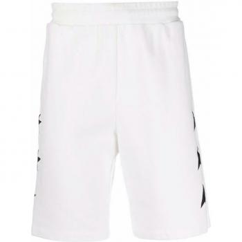 Golden Goose Men's Diego Logo Cotton Bermuda Shorts White Size L