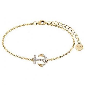 Sterling Silver Zirkonia Anker-Armkette Xenox