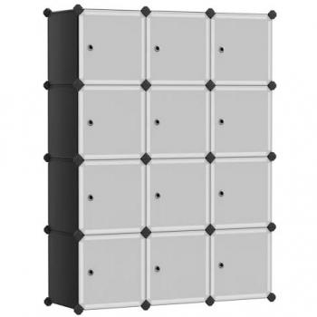 12-Cube Display Shelf, Black and White