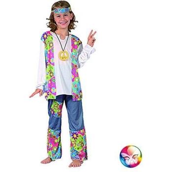 DISFRAZ HIPPIE NIÑA TAMAÑO MEDIANO