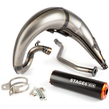 Marmitta Stage6 Streetrace CNC arancio nero per Minarelli AM6
