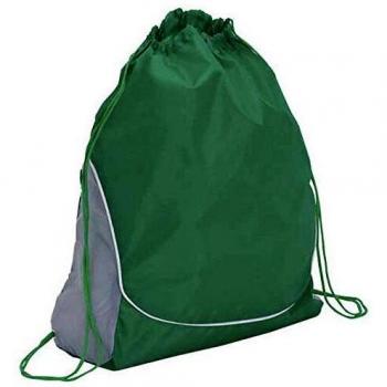 BigBuy „Bicolor“ Outdoor-Rucksack mit Kordeln – Farbe Grün, Größe S – Einheitsgröße für Erwachsene