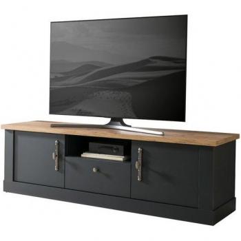 Grau-Wotan Eiche TV-Schrank Ribera