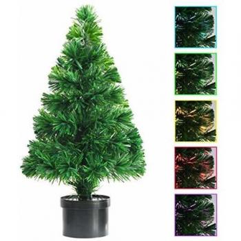 64 cm Artificial Christmas Tree with Fibre Optic Lights