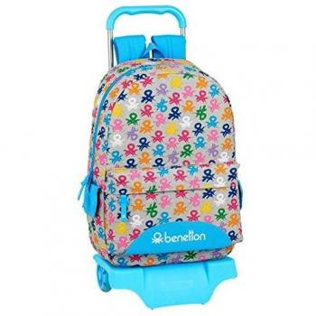 Mochila Escolar Grande con Carro Safta 905 Benetton, Multicolor