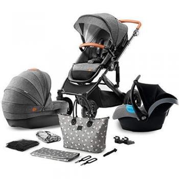 Passeggino Kinderkraft Trio Prime 2020 Grigio Pieghevole 3‑in‑1