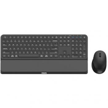 Conjunto Completo Philips 6000 SPT6607B – Teclado y Ratón Negro, RF/Bluetooth, Idioma Escandinavo