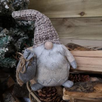 Brown Nordic Christmas Gonk with Grey Sack