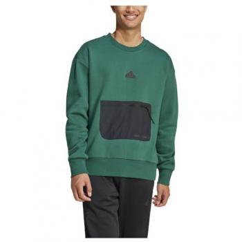 Adidas Felpa City Escape Fleece Uomo Verde S