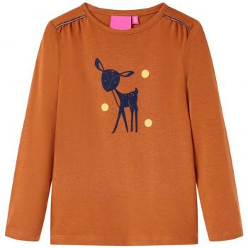 T-Shirt Niños Manga Larga Concierto de Ciervos – Tonalidad Coñac 116