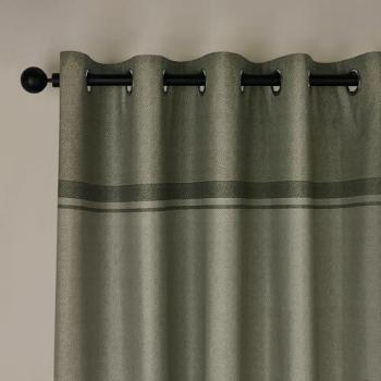 Catherine Lansfield Melville Green Lined Eyelet Curtain