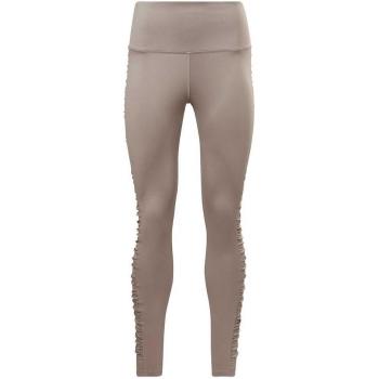Malla Reebok Cintura Alta Ruched Beige para Mujer