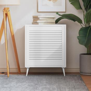 Louvered Design White Pine Cabinet Door – VidaXL 61.5x59.4 cm