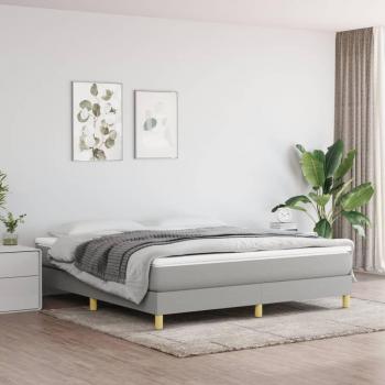 Letto adulto, Giroletto a Molle, Letto matrimoniale Grigio Chiaro 180x200 cm in Tessuto Vidaxl
