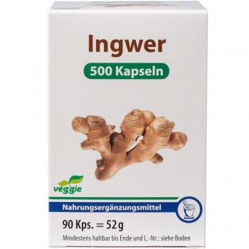 Ingwer 500 Kapseln für die Gesundheit