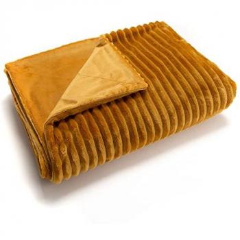 Couverture Sultan Camel 130x170 cm – Amadeus – Fibre Synthétique