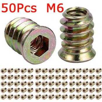 Hex Drive Wood Screw Insert Assortment (M4/5/6/8/10, 100 pcs)