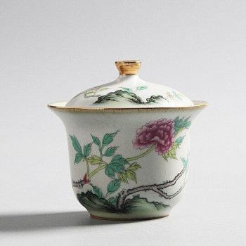 Ceramic Enamel Kung Fu Gaiwan with Lid