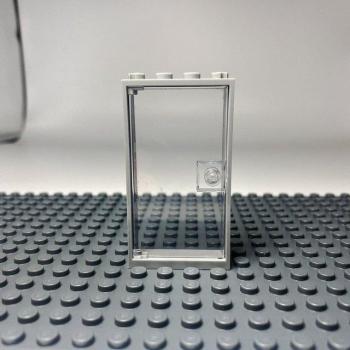 Accessorio LEGO Porta Trasparente 1x4x6 + Cornice Grigia