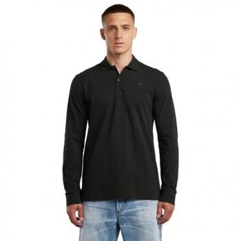 Polo G-Star Slim Fit Manica Lunga Nero XXL