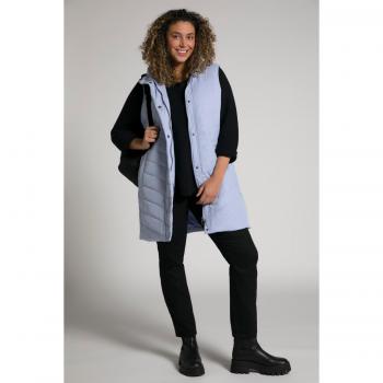 Gilet trapuntato leggero a zigzag, Donna, Blu, Taglia: 64/66, Poliestere/Fibre sintetiche