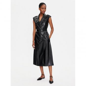 BOSS Dujeta Kleid in Schwarz, Kunstleder, Größe 40