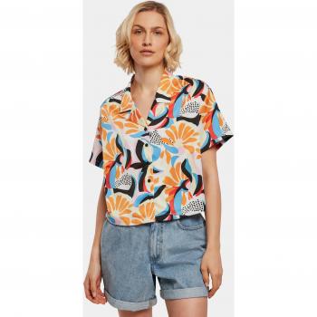 Urban Classics Damen Resort-Shirt in Satin (AOP)