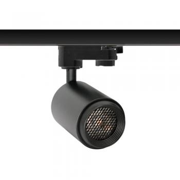 Foco de carril LED negro 12W CRI>90