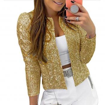 Chaqueta Casual de Lentejuelas para Mujeres