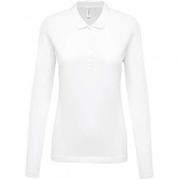 Kariban Women’s Slim‑Fit Piqué Polo in Classic White