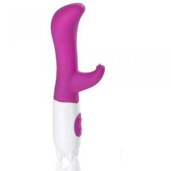 Deluxe Pink Silicone G‑Spot and Clitoral Combo Vibrator