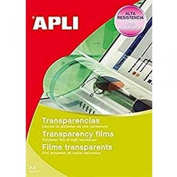 APLI Transparencias Caja de 10 ud De poliester De 100 micras A4 10290, (1 u.)