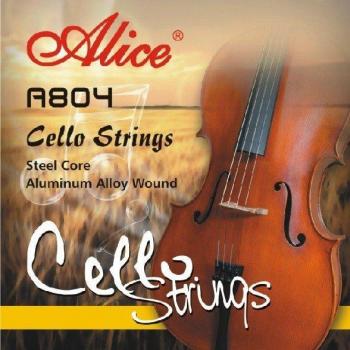 Cordes A804 pour violoncelle Alice, noyau en acier, alliage d'aluminium enroulé, bout de boule nickelé