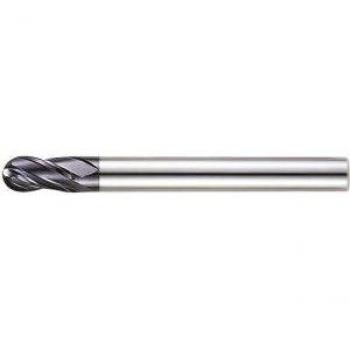 Fraise à Fourchette Hémisphérique 4 Dents – Revêtement TiAIN – Ø 10 mm – Longueur Totale 100 mm – Long. Coupe 18 mm