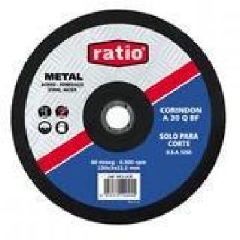 Disco de Corte para Metal Corindon 178x3x22mm Ratio