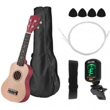 21 Zoll Uke Gitarre Holz 4 Saiten für Einsteiger