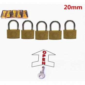 Copper Padlock Set (5 pcs, 20/30/40/50mm) Keyed Alike for Wood Doors