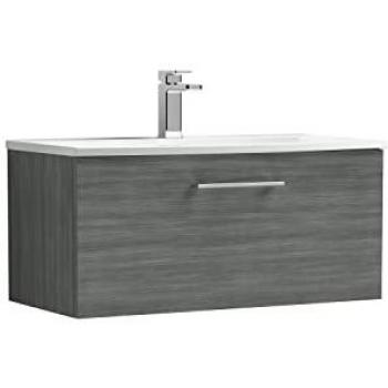 Arno 800mm Wall Hung Vanity Unit with Curved Basin
