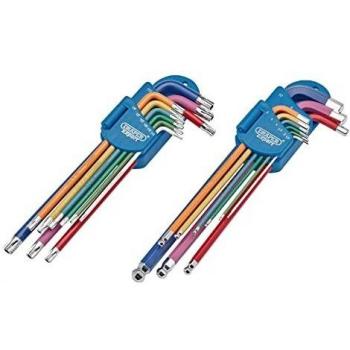 Draper Expert TX-STAR Metric Long‑Arm Hex Key Collection – 18 Pieces
