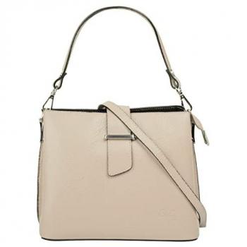 Cluty Stilvolle Henkeltasche, echtes Leder, aus Italien