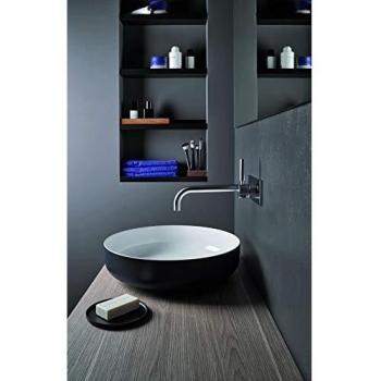 Alape GmbH Aufsatzbecken AB.SO450.1, rund 45,0 cm Ø, 3503000000, Farbe: Bicolor (mattschwarz/weiß glänzend)