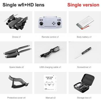 Mini Drone S90, Jouet RC Pliable, Caméra 4K HD WiFi, Gris Foncé