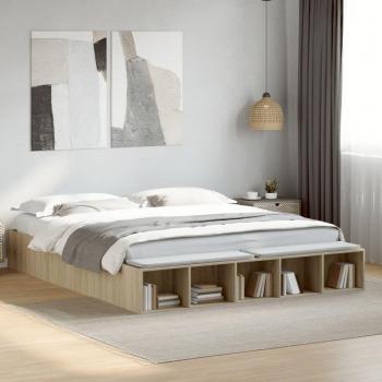 VidaXL Sonoma Oak Bed Frame 200x200 cm