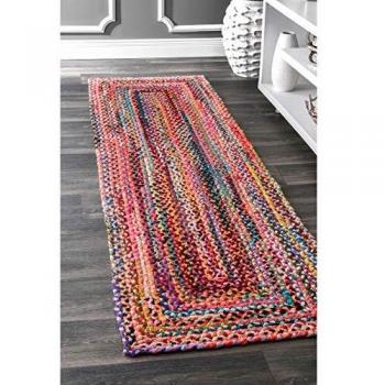 Tammara Bohemian Hand Braided Runner Rug, 2' 6 x 8', Multi