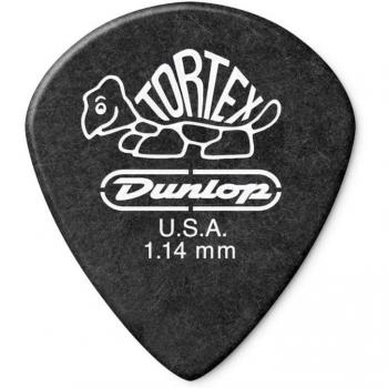 Dunlop Tortex Pitch Black Jazz III Guitar Picks, 1.14mm Gauge, 72-Pack
