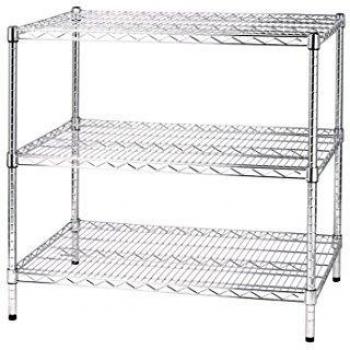 Kit Scaffale Archimede 3 Ripiani Acciaio Cromato 60 x 90 x 90 cm