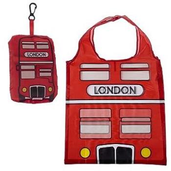 London Bus Portable Shopping Bag with Pouch